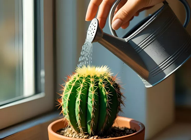 How often to water mini cactus indoors
